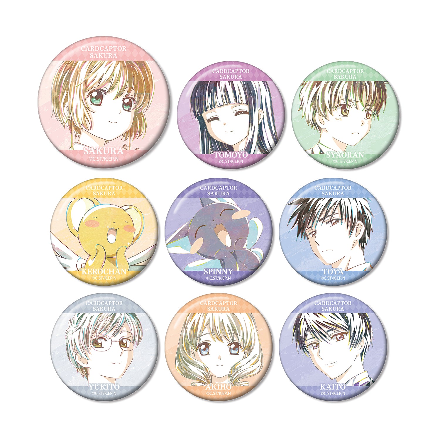 (1BOX=9)(Goods - Badge) Card Captor Sakura: Clear Card Arc Trading Ani-Art Vol.2 Button Badge