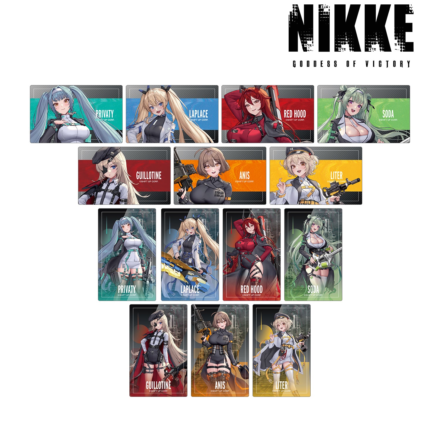 (1BOX=14)(Goods - Sticker) GODDESS OF VICTORY: NIKKE Art by LOVECACAO Tactical Fashion Ver. Trading Card Sticker