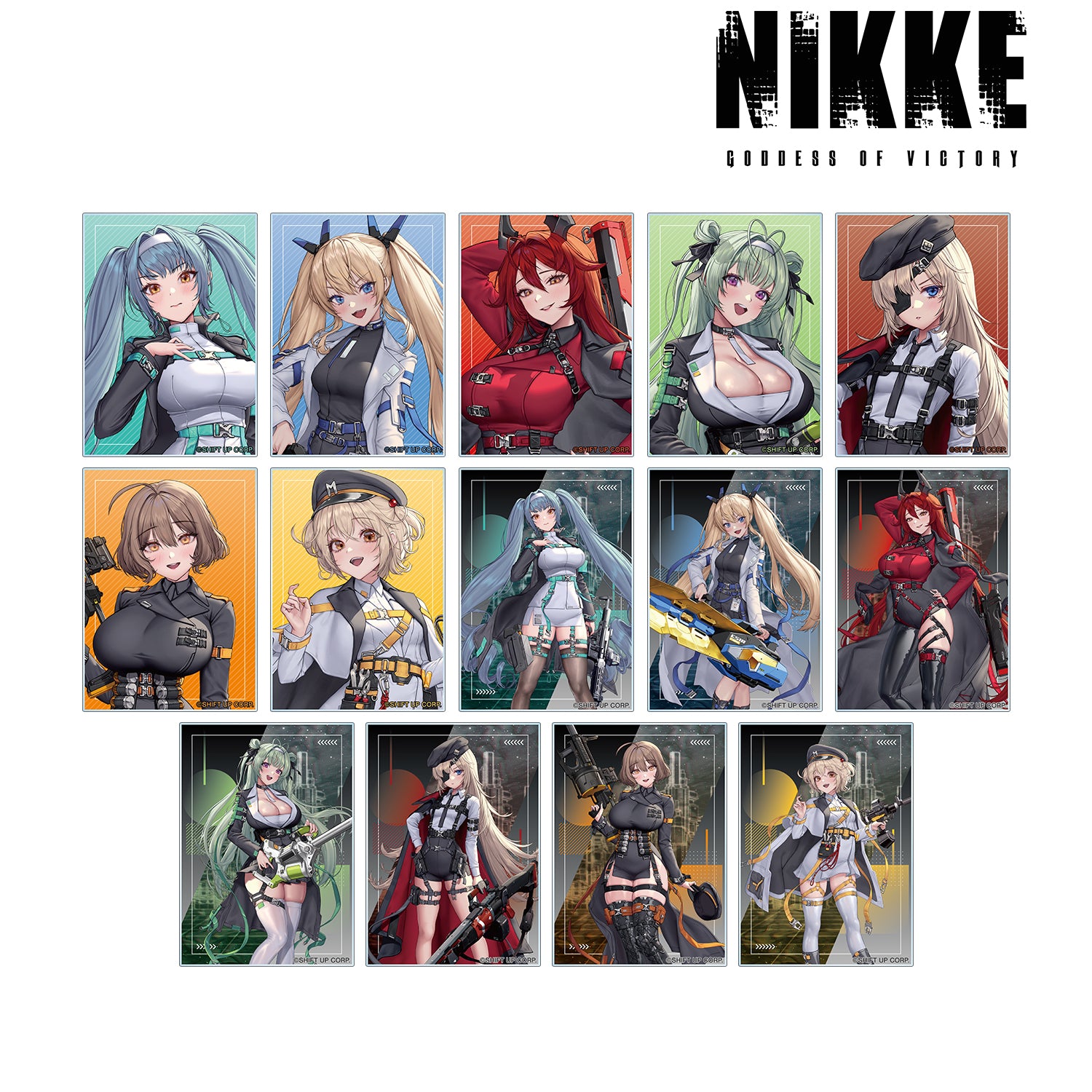 (1BOX=14)(Goods - Card) GODDESS OF VICTORY: NIKKE Art by LOVECACAO Tactical Fashion Ver. Trading Acrylic Card