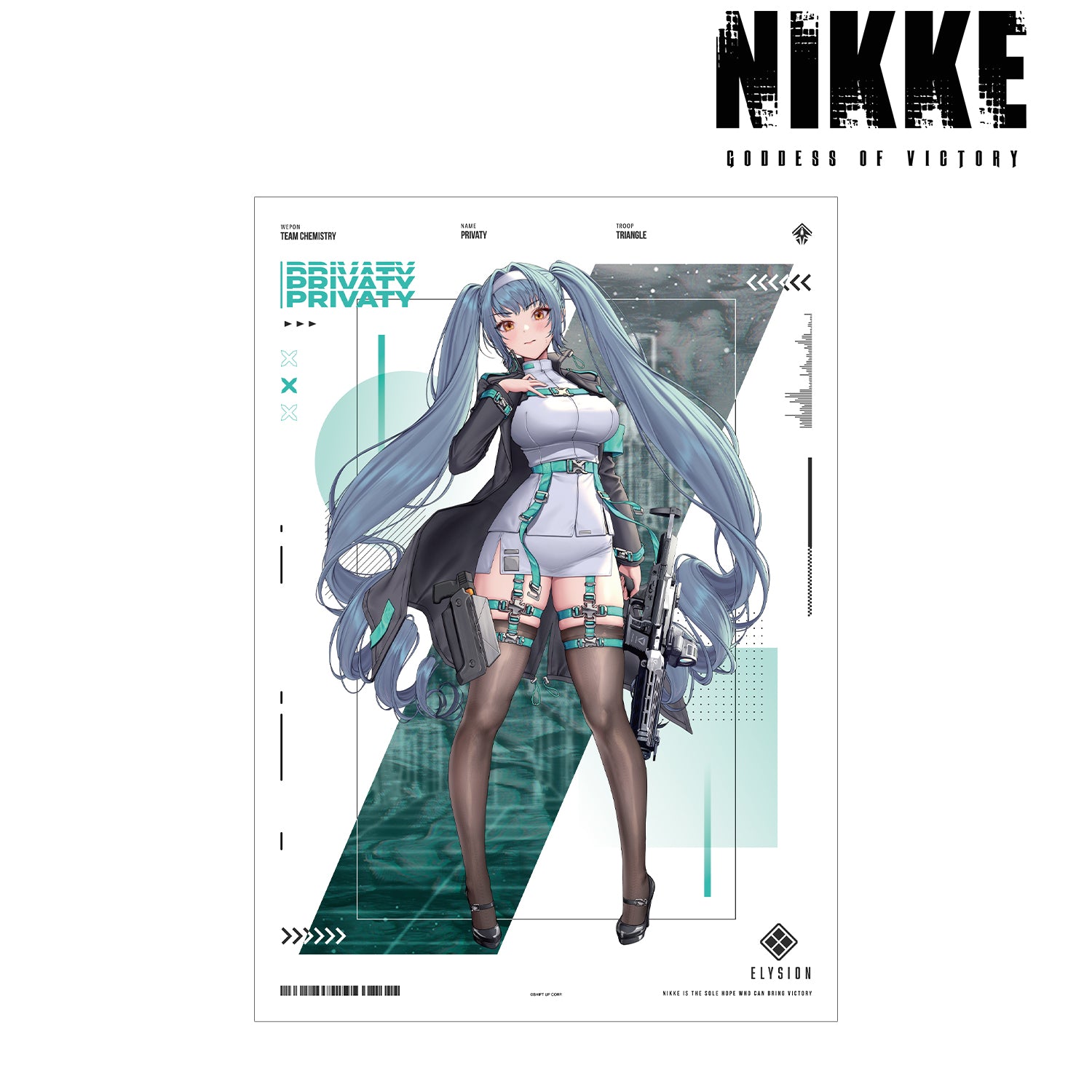 (Goods - Tapestry) GODDESS OF VICTORY: NIKKE Art by LOVECACAO Privaty Tactical Fashion Ver. A3 Matte Poster