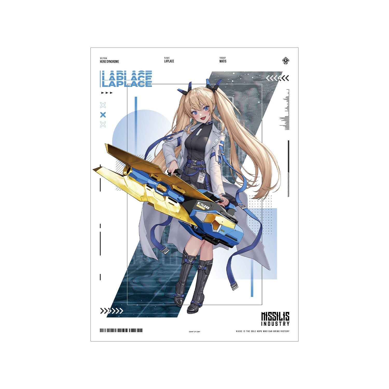 (Goods - Tapestry) GODDESS OF VICTORY: NIKKE Art by LOVECACAO Laplace Tactical Fashion Ver. A3 Matte Poster