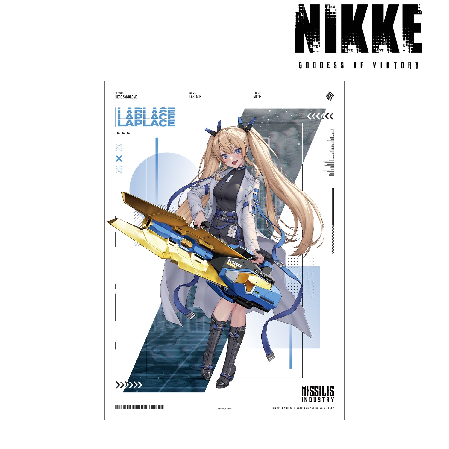 (Goods - Tapestry) GODDESS OF VICTORY: NIKKE Art by LOVECACAO Laplace Tactical Fashion Ver. A3 Matte Poster