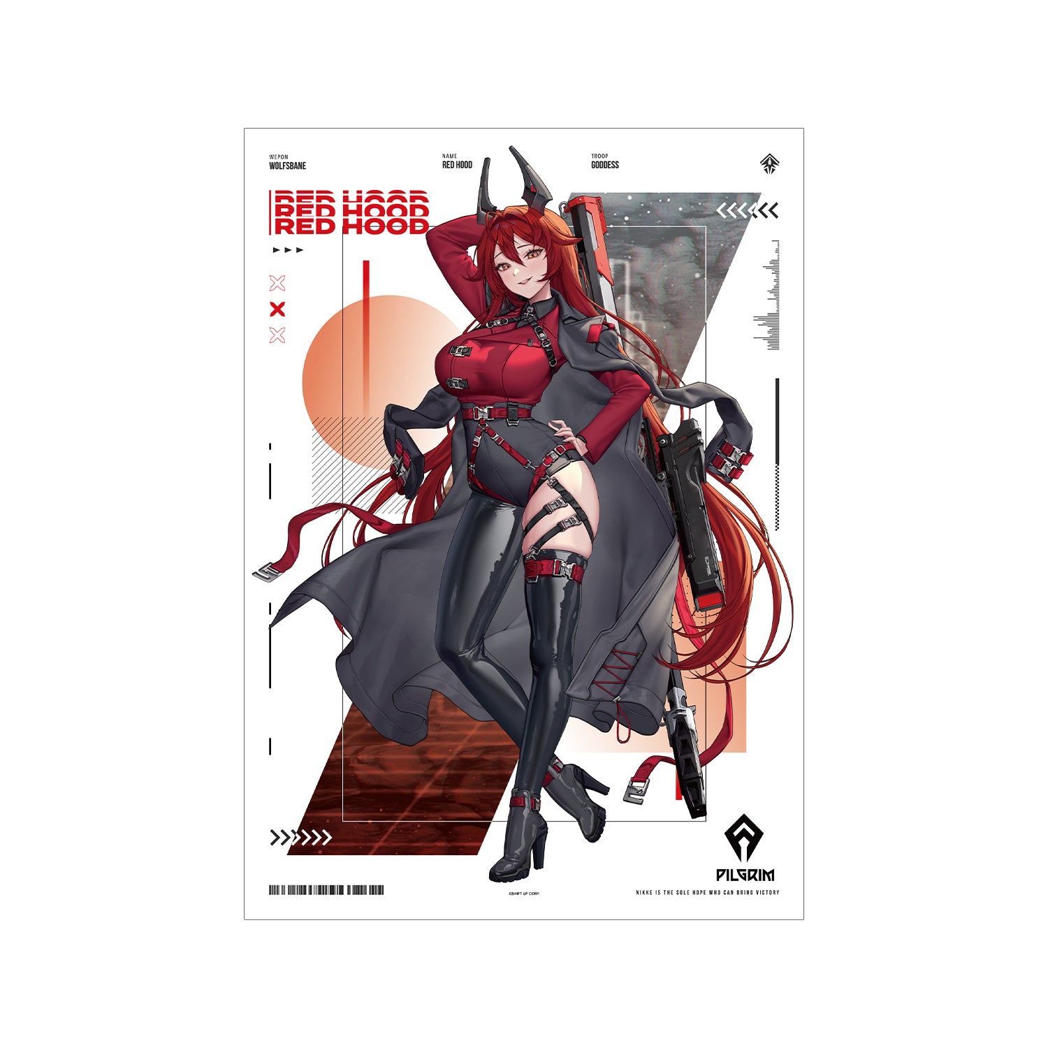 (Goods - Tapestry) GODDESS OF VICTORY: NIKKE Art by LOVECACAO Red Hood Tactical Fashion Ver. A3 Matte Poster