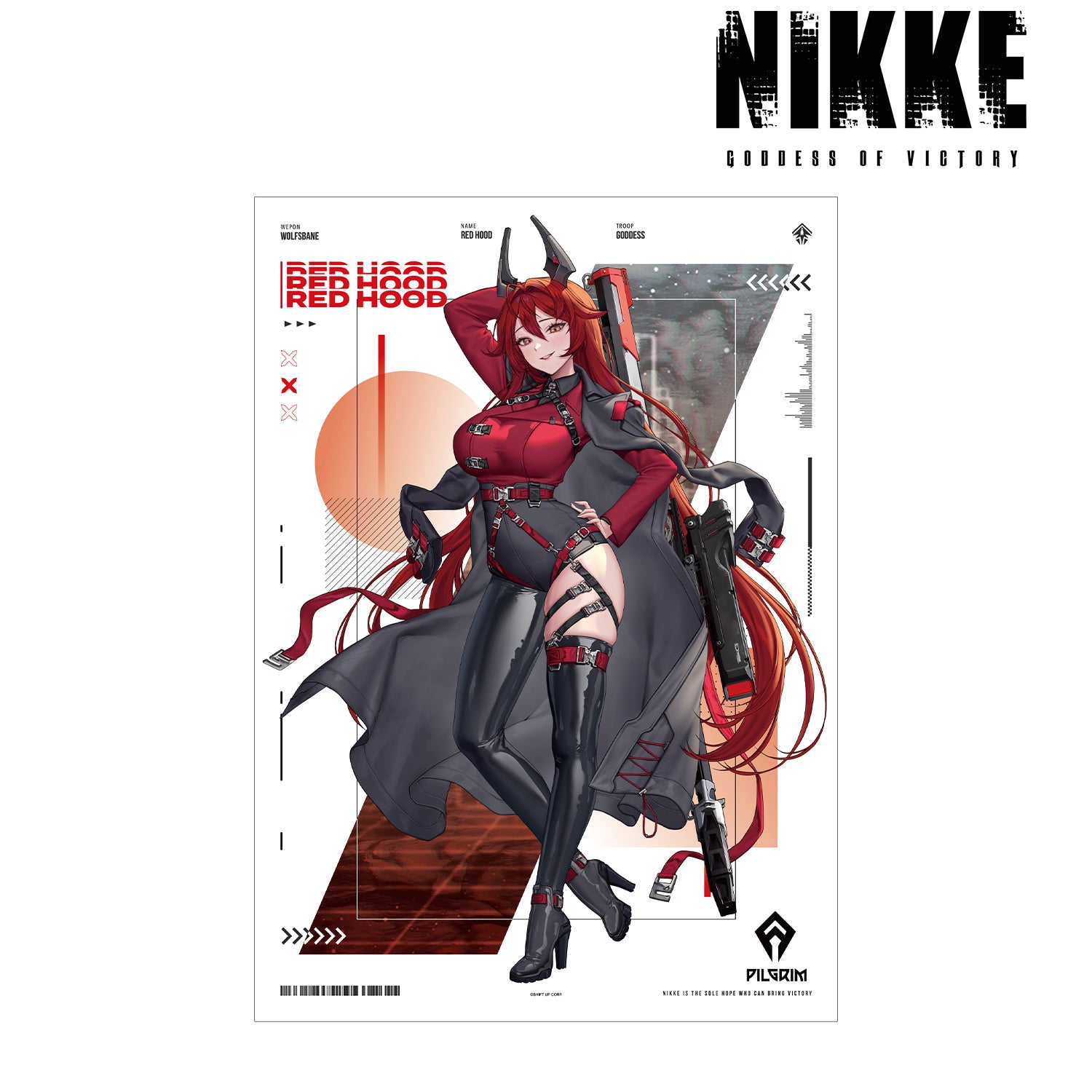 (Goods - Tapestry) GODDESS OF VICTORY: NIKKE Art by LOVECACAO Red Hood Tactical Fashion Ver. A3 Matte Poster