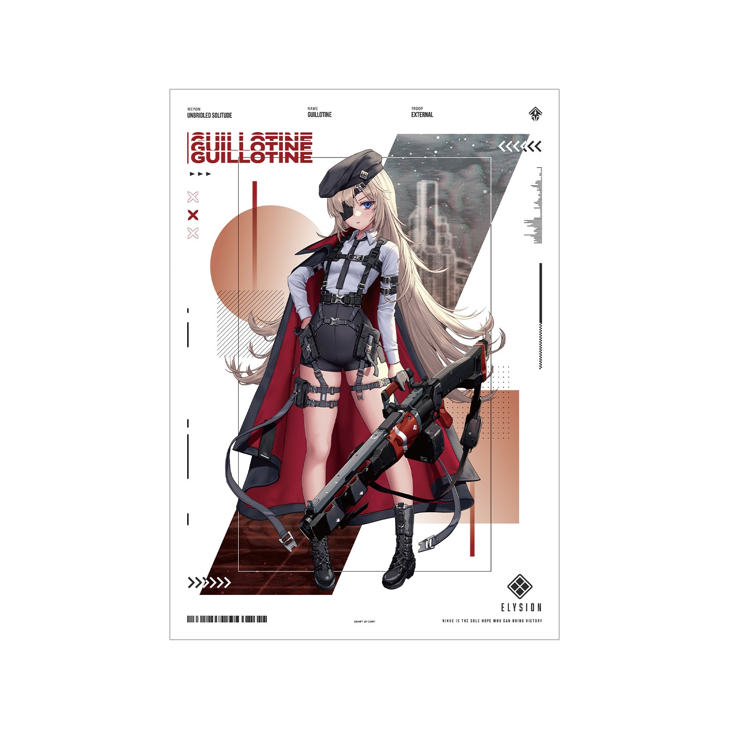 (Goods - Tapestry) GODDESS OF VICTORY: NIKKE Art by LOVECACAO Guillotine Tactical Fashion Ver. A3 Matte Poster