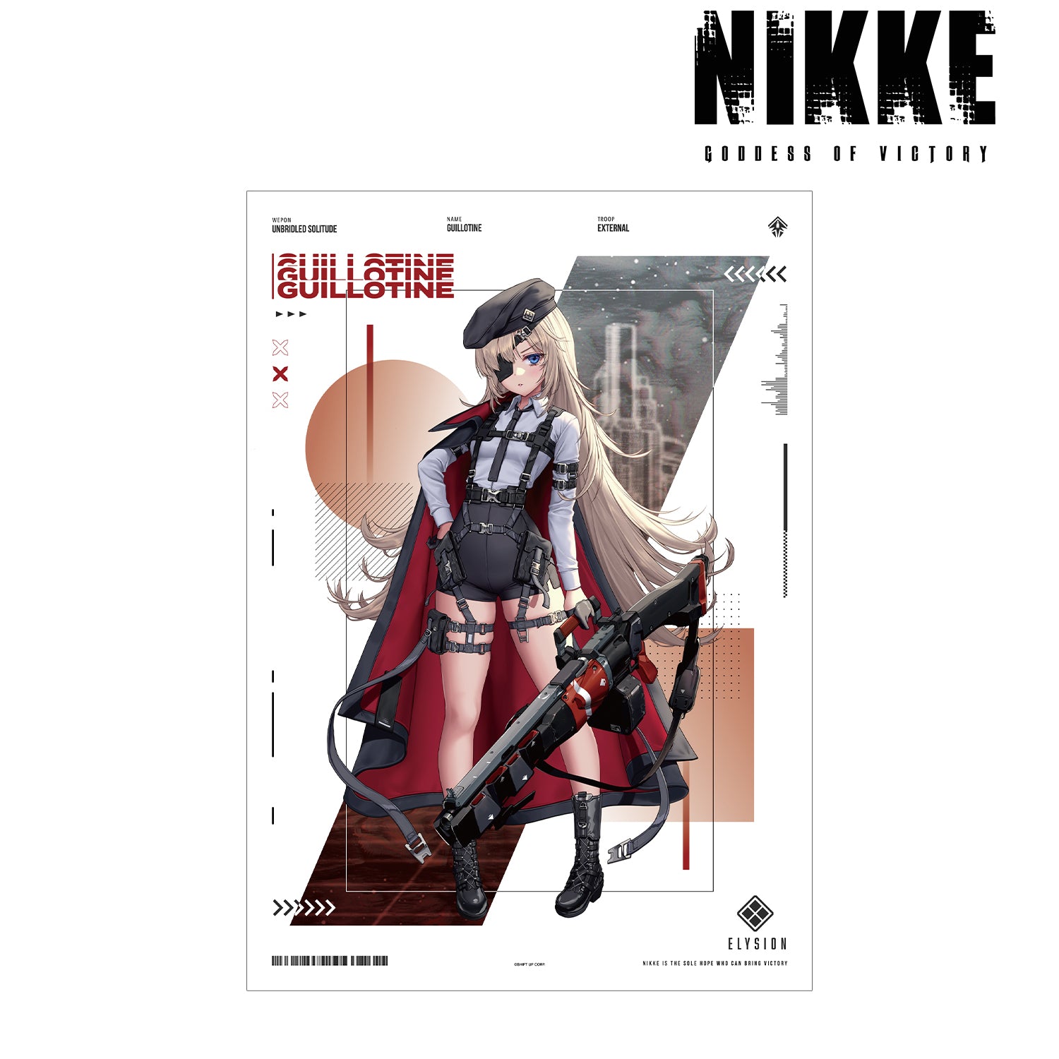 (Goods - Tapestry) GODDESS OF VICTORY: NIKKE Art by LOVECACAO Guillotine Tactical Fashion Ver. A3 Matte Poster