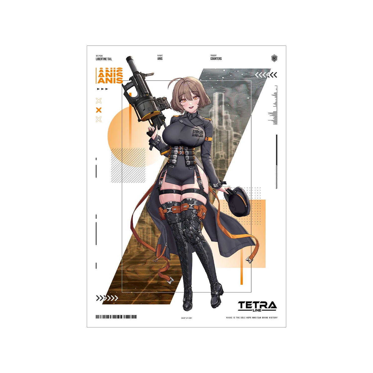 (Goods - Tapestry) GODDESS OF VICTORY: NIKKE Art by LOVECACAO Anis Tactical Fashion Ver. A3 Matte Poster