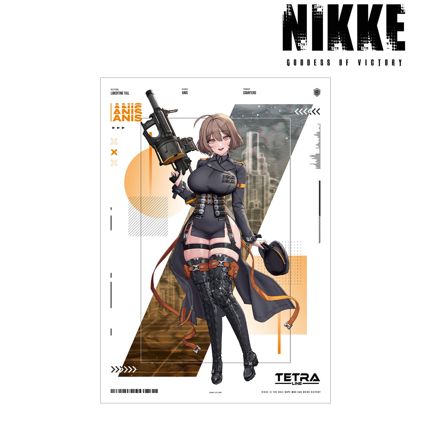 (Goods - Tapestry) GODDESS OF VICTORY: NIKKE Art by LOVECACAO Anis Tactical Fashion Ver. A3 Matte Poster