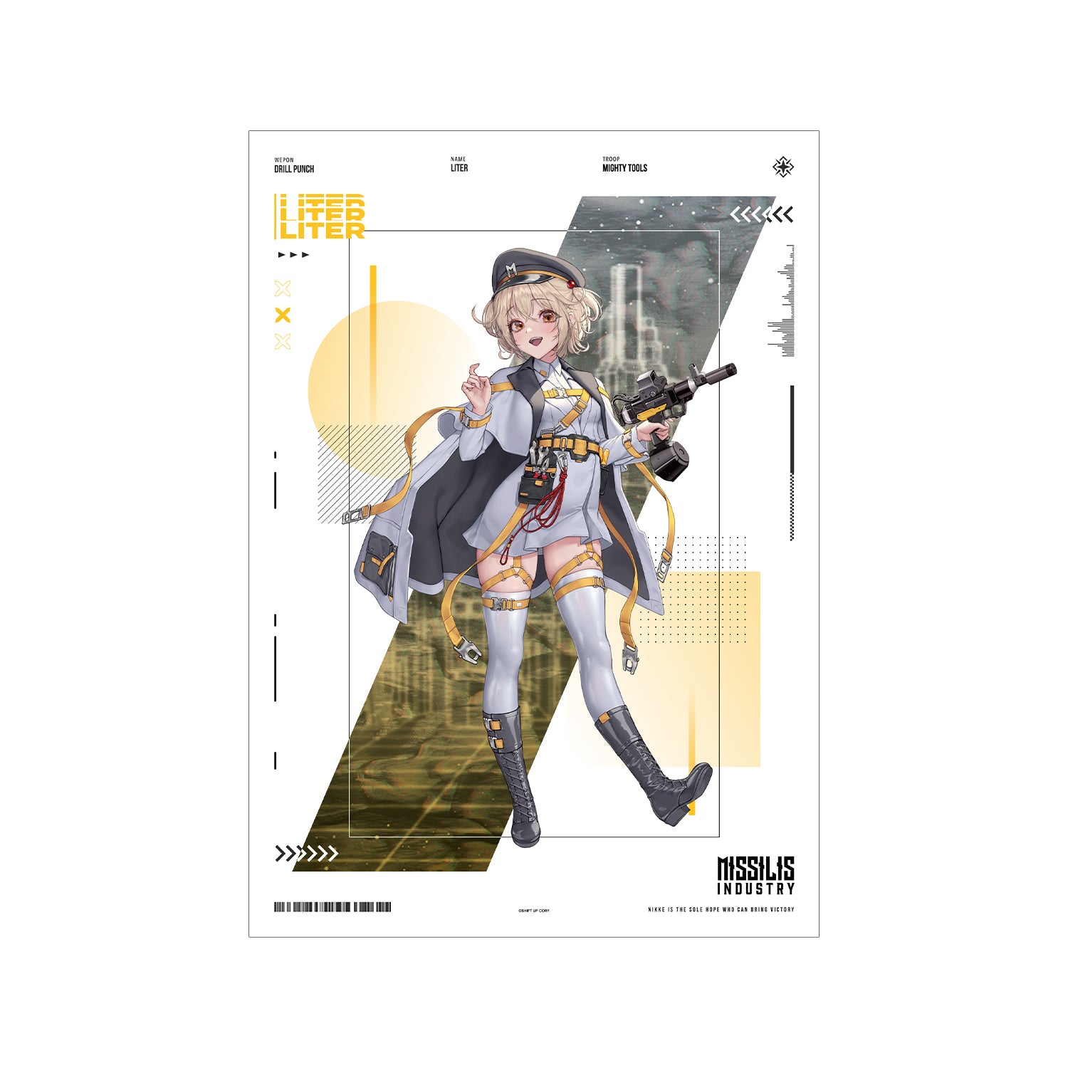 (Goods - Tapestry) GODDESS OF VICTORY: NIKKE Art by LOVECACAO Liter Tactical Fashion Ver. A3 Matte Poster