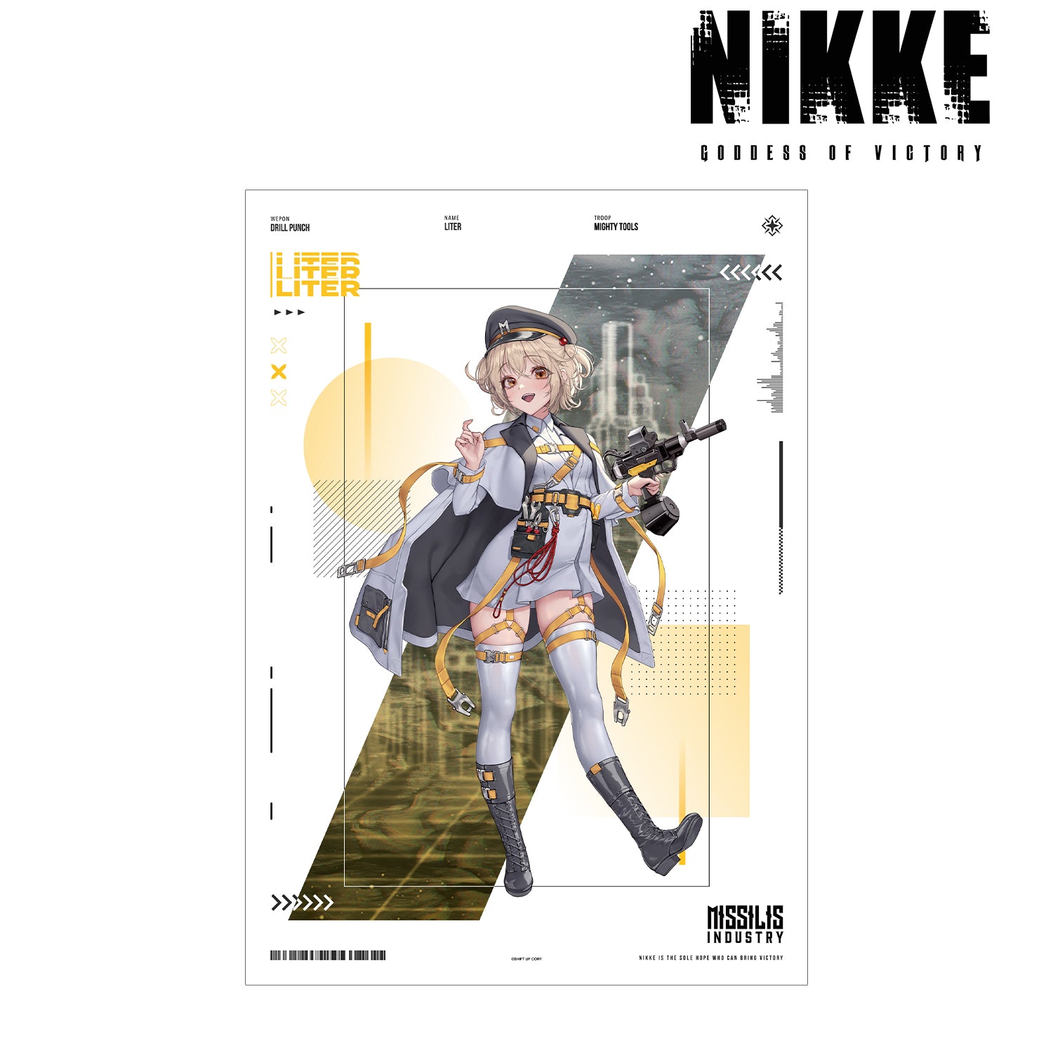 (Goods - Tapestry) GODDESS OF VICTORY: NIKKE Art by LOVECACAO Liter Tactical Fashion Ver. A3 Matte Poster