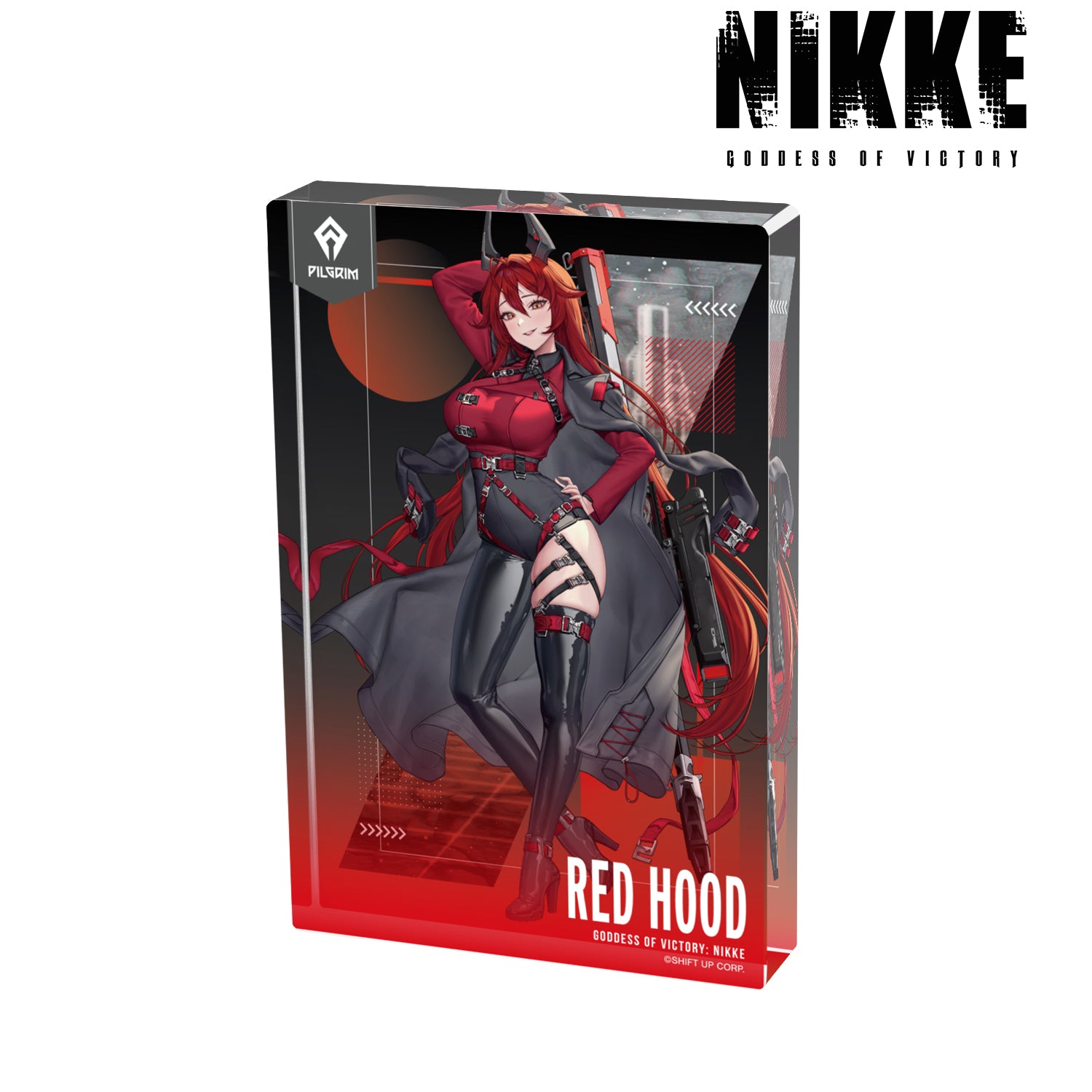 (Goods - Ornament) GODDESS OF VICTORY: NIKKE Art by LOVECACAO Red Hood Tactical Fashion Ver. Acrylic Block