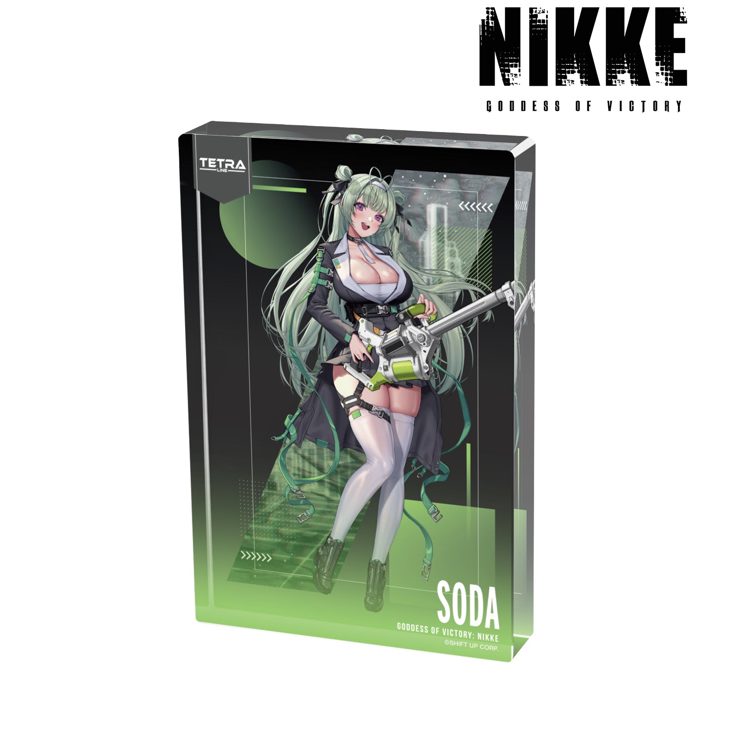 (Goods - Ornament) GODDESS OF VICTORY: NIKKE Art by LOVECACAO Soda Tactical Fashion Ver. Acrylic Block