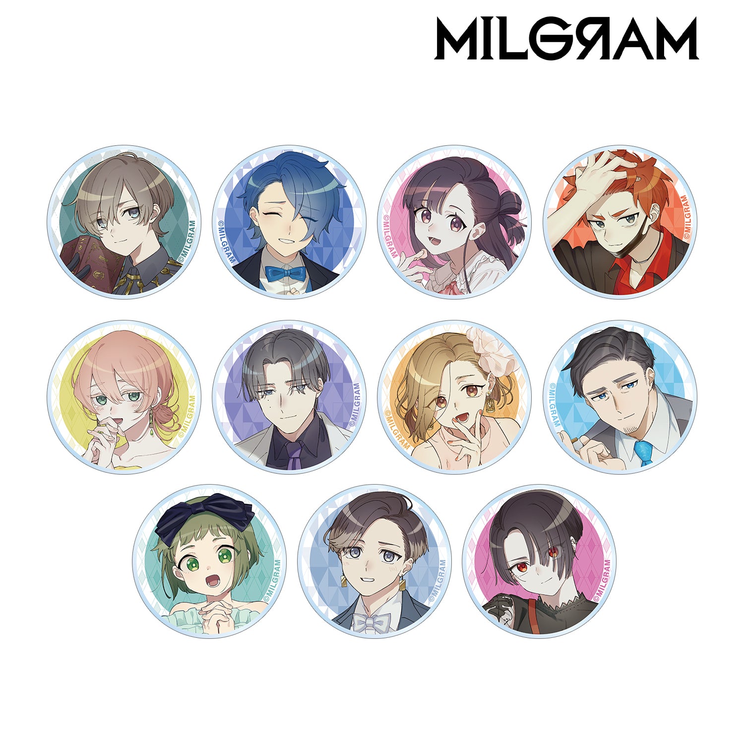 (1BOX=11)(Goods - Sticker) MILGRAM Exclusive Art Trading Acrylic Sticker