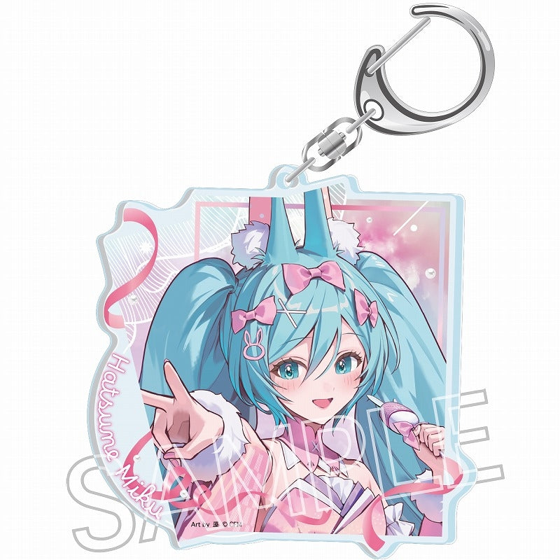 (Goods - Key Chain) Hatsune Miku Ayakashi Stage Acrylic Key Chain Moon Rabbit