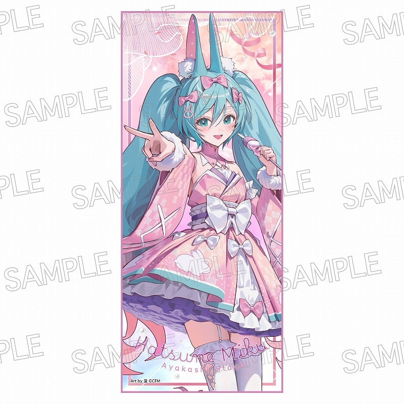 (Goods - Towel) Hatsune Miku Ayakashi Stage Face Towel Moon Rabbit