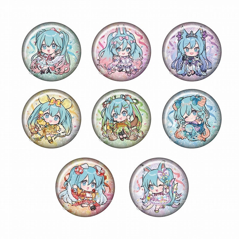 (1BOX=8)(Goods - Badge) Hatsune Miku Ayakashi Stage KiraKira Button Badge