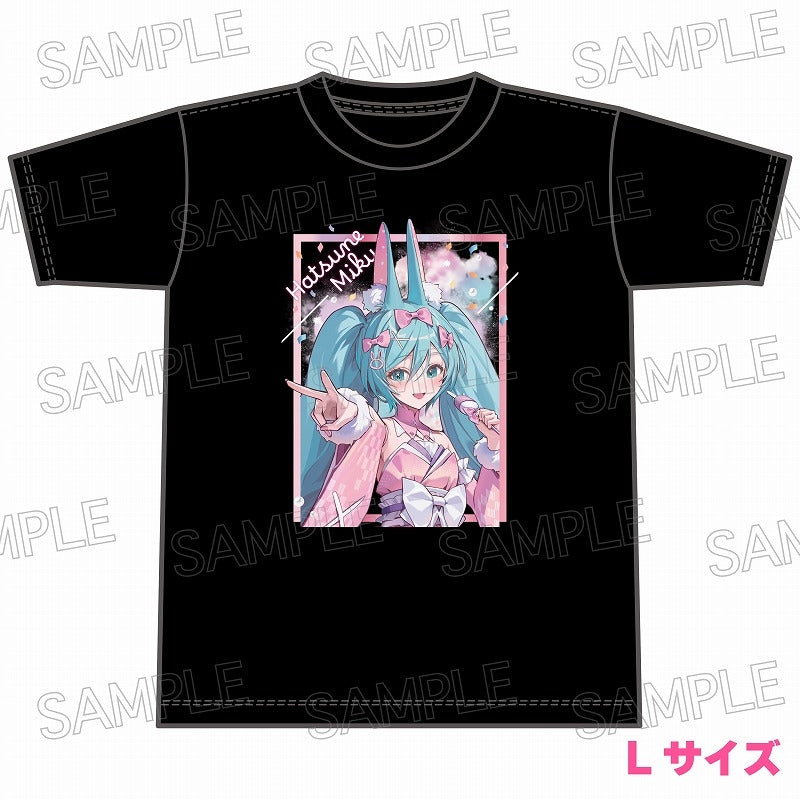 (Goods - Shirt) Hatsune Miku Ayakashi Stage T-shirt Black (L)