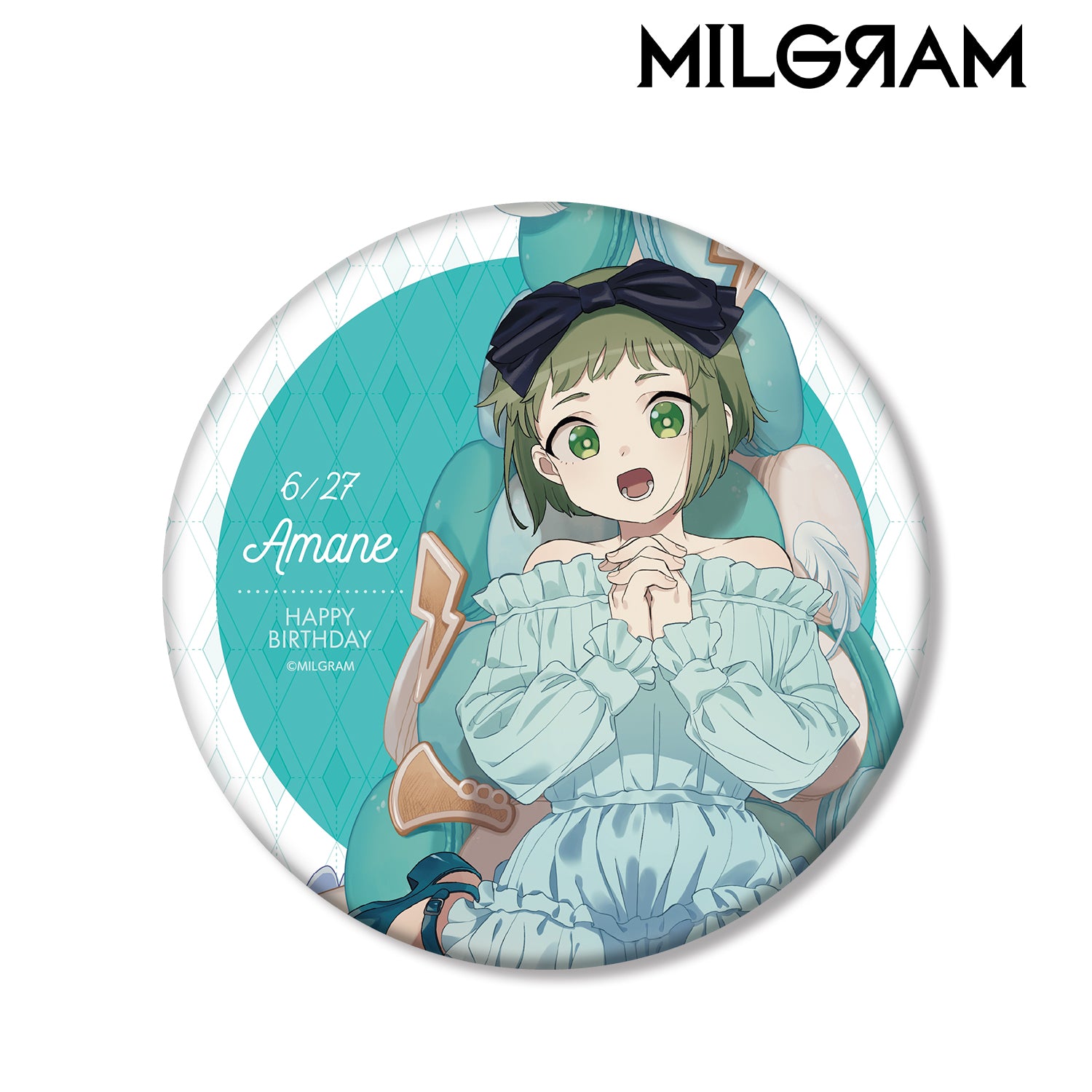 (Goods - Badge) MILGRAM Exclusive Art Amane Birthday Ver. BIG Button Badge