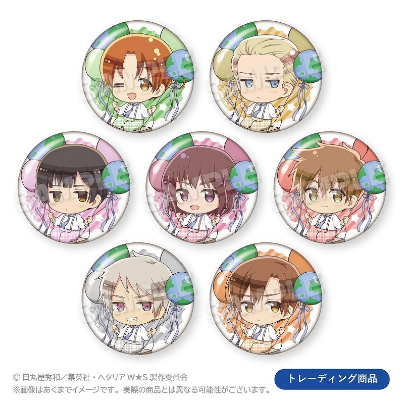 (1BOX=7)(Goods - Badge) Hetalia: World Stars Trading Balloon Button Badge A Box