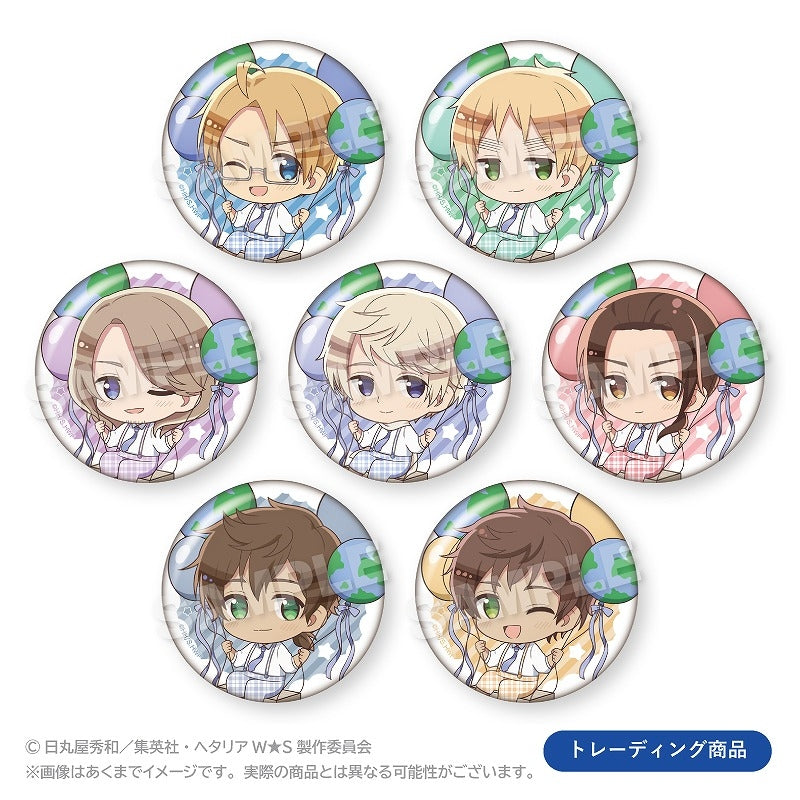 (1BOX=7)(Goods - Badge) Hetalia: World Stars Trading Balloon Button Badge B Box