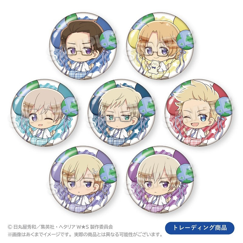 (1BOX=7)(Goods - Badge) Hetalia: World Stars Trading Balloon Button Badge C Box