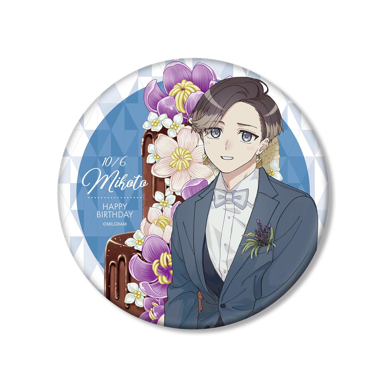 (Goods - Badge) MILGRAM Exclusive Art Mikoto Birthday Ver. BIG Button Badge