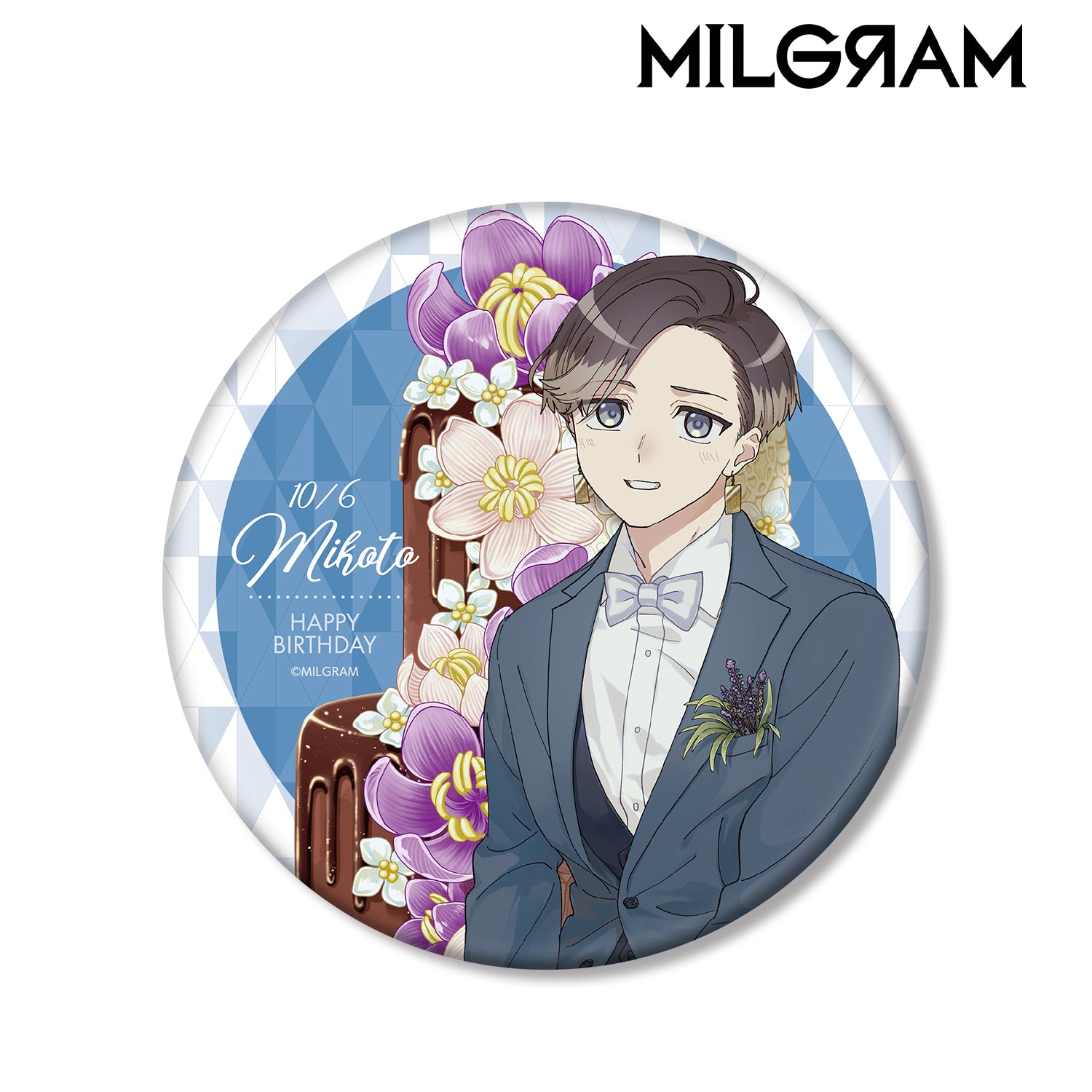 (Goods - Badge) MILGRAM Exclusive Art Mikoto Birthday Ver. BIG Button Badge