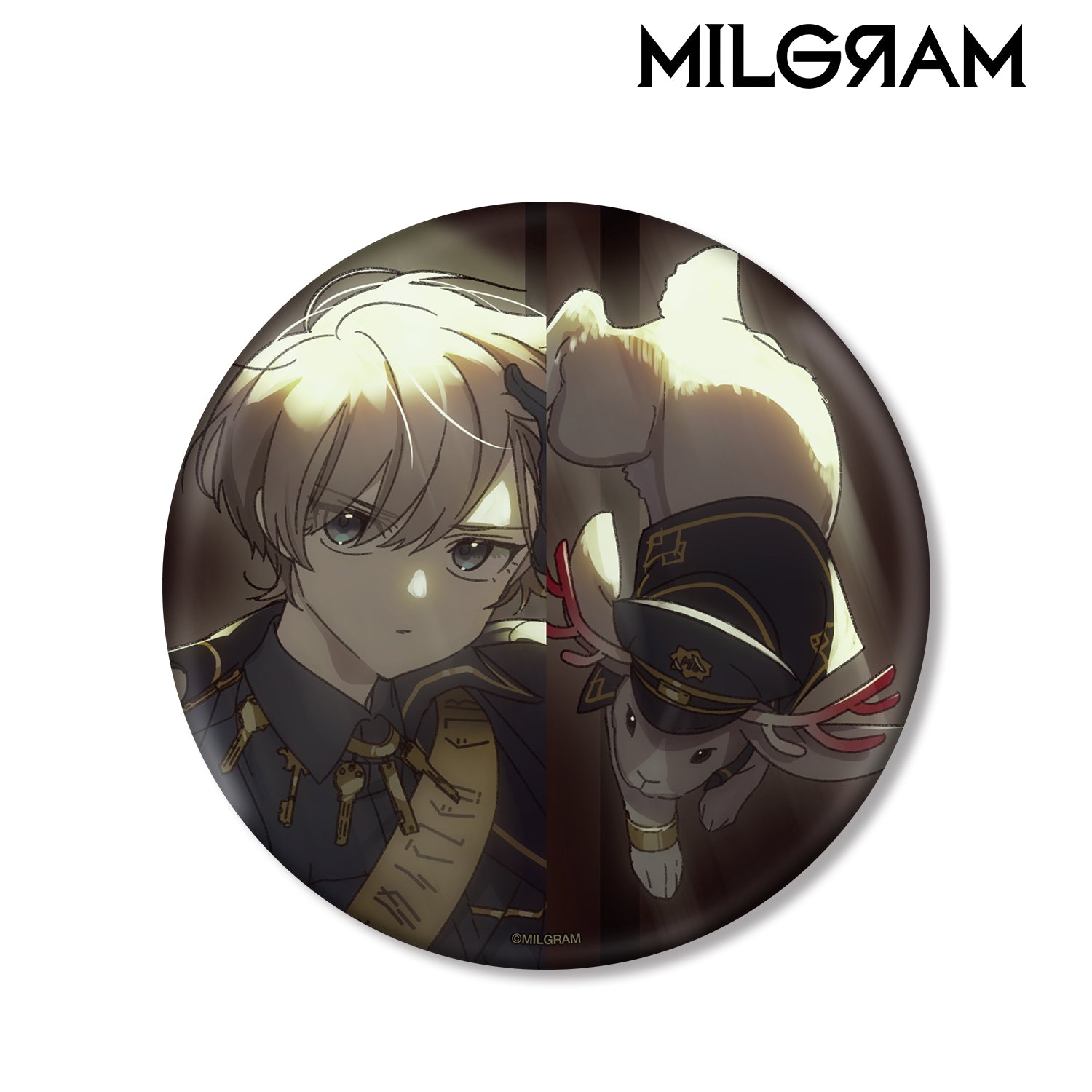 (Goods - Badge) MILGRAM Exclusive Art Es & Jackalope 2nd Anniversary Ver. BIG Button Badge