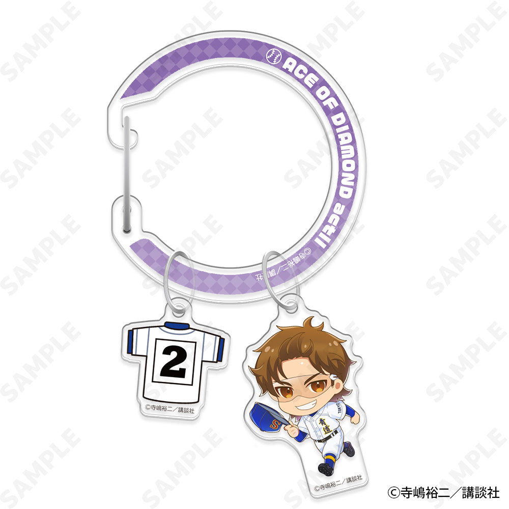 (Goods - Key Chain) Ace of Diamond act II Dekopachi! Acrylic Carabiner 2. Kazuya Miyuki