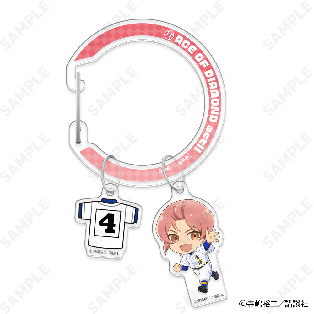 (Goods - Key Chain) Ace of Diamond act II Dekopachi! Acrylic Carabiner 4. Haruichi Kominato