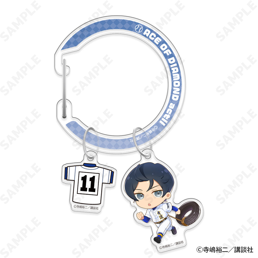 (Goods - Key Chain) Ace of Diamond act II Dekopachi! Acrylic Carabiner 5. Satoru Furuya