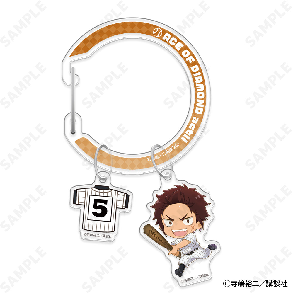 (Goods - Key Chain) Ace of Diamond act II Dekopachi! Acrylic Carabiner 9. Raichi Todoroki