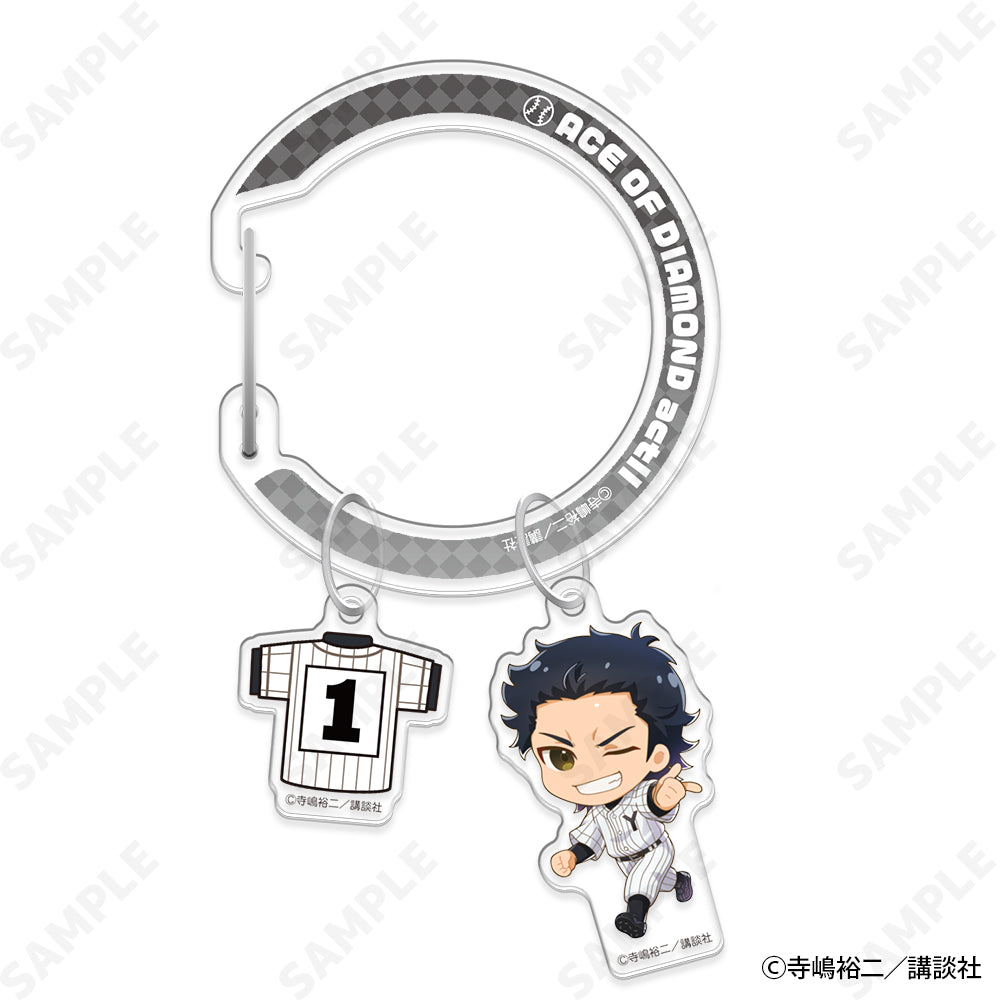 (Goods - Key Chain) Ace of Diamond act II Dekopachi! Acrylic Carabiner 10. Shunpei Sanada