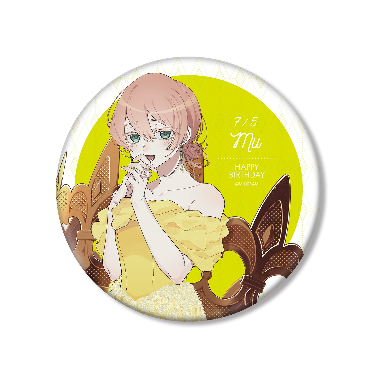 (Goods - Badge) MILGRAM Exclusive Art Muu Birthday Ver. BIG Button Badge