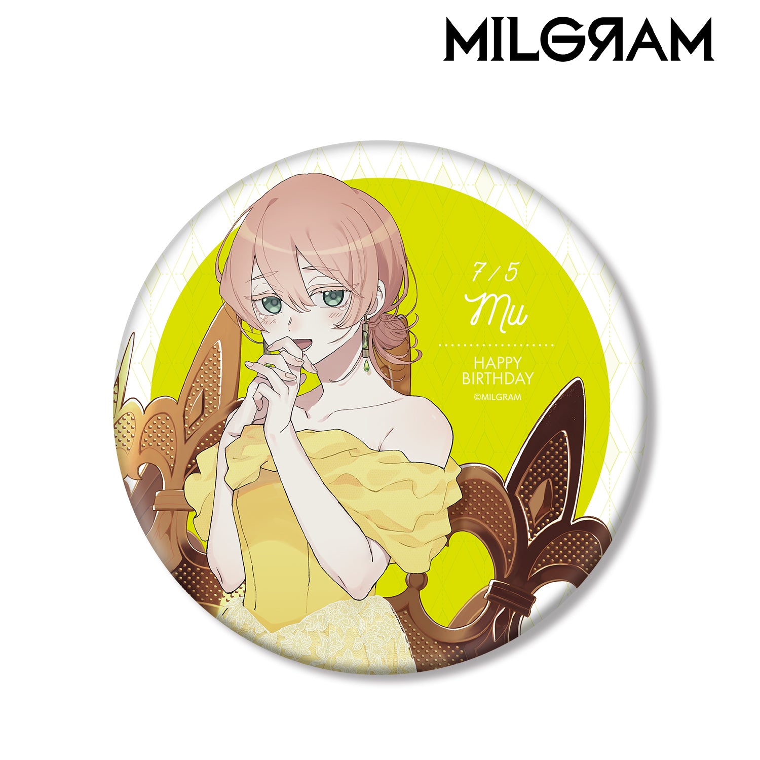 (Goods - Badge) MILGRAM Exclusive Art Muu Birthday Ver. BIG Button Badge