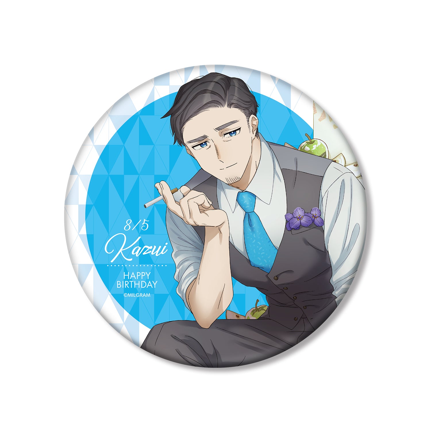 (Goods - Badge) MILGRAM Exclusive Art Kazui Birthday Ver. BIG Button Badge