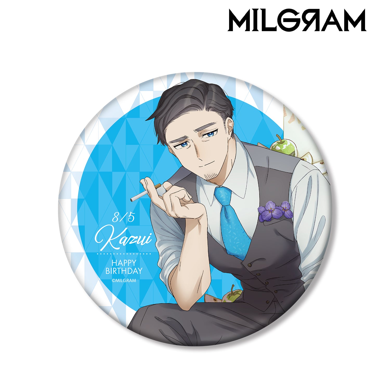 (Goods - Badge) MILGRAM Exclusive Art Kazui Birthday Ver. BIG Button Badge