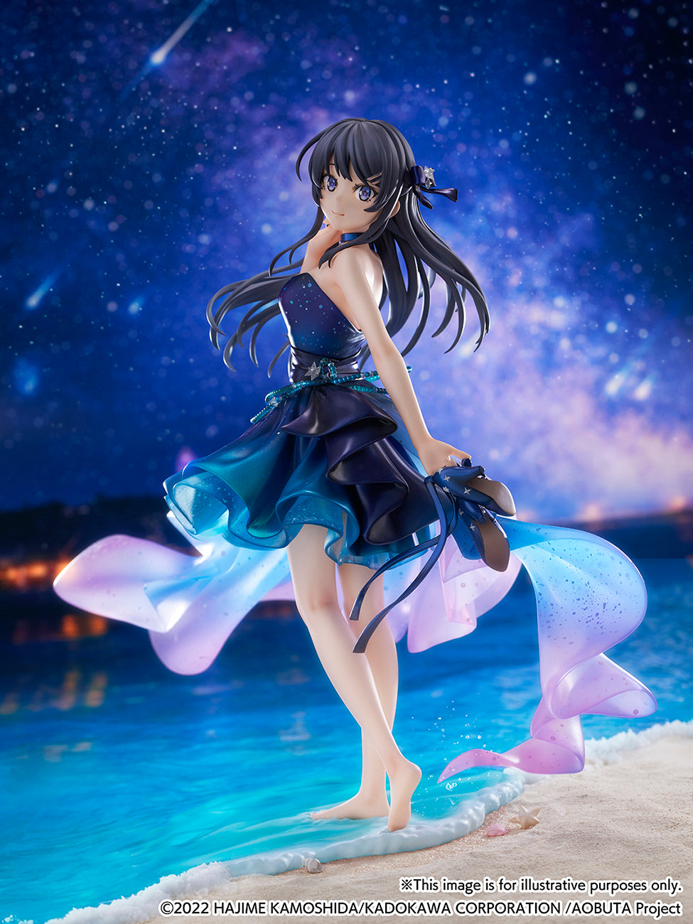 (Bishojo Figure) Seishun Buta Yarou: Rascal Does Not Dream of Bunny Girl Senpai Series Mai Sakurajima - Starry Dress Ver. - 1/7 Completed Figure