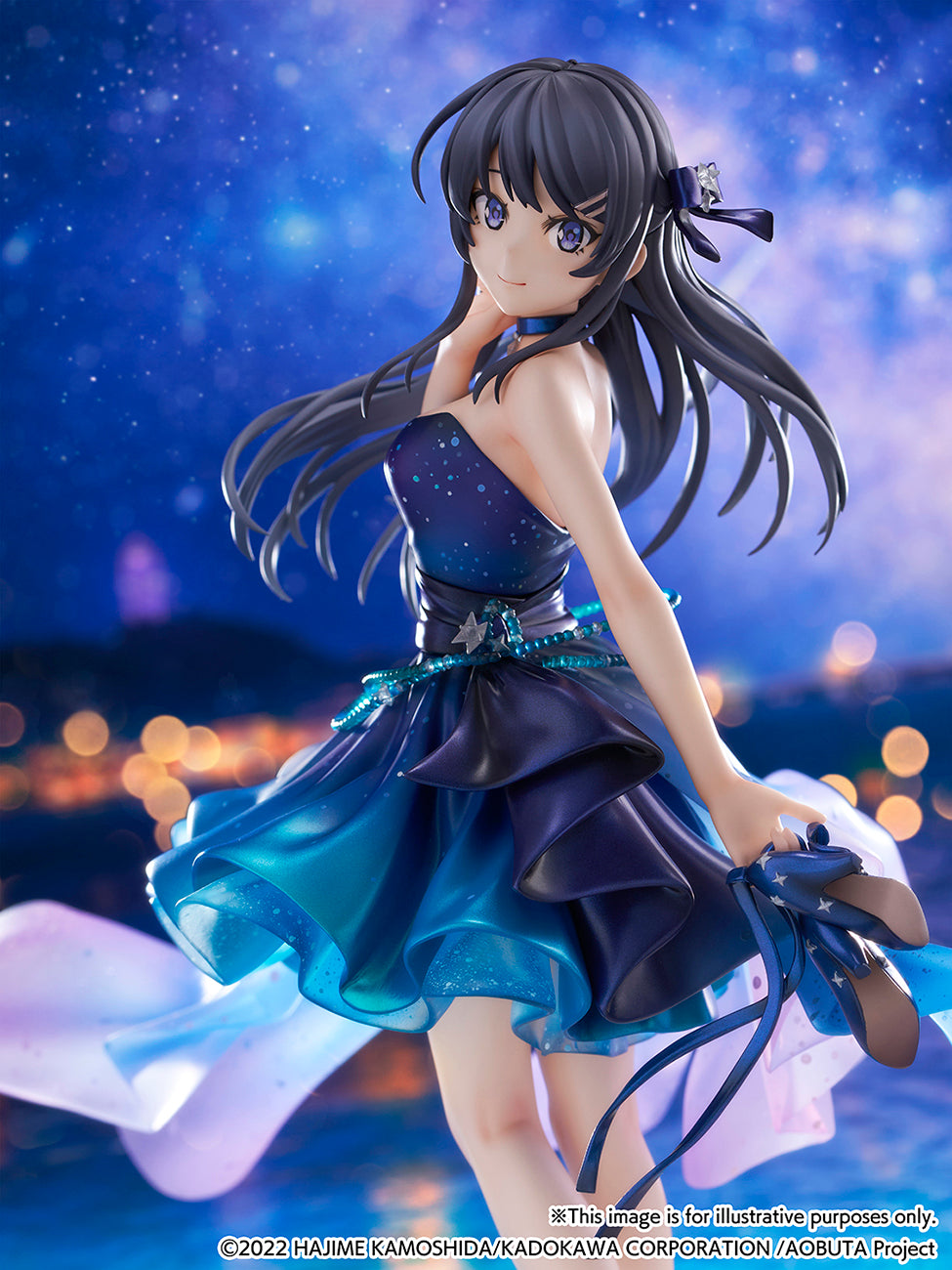 (Bishojo Figure) Seishun Buta Yarou: Rascal Does Not Dream of Bunny Girl Senpai Series Mai Sakurajima - Starry Dress Ver. - 1/7 Completed Figure