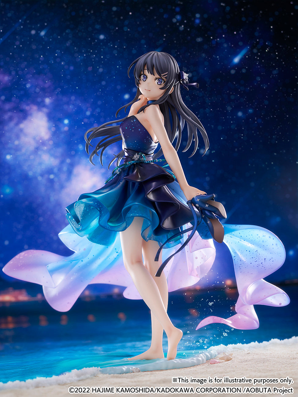 (Bishojo Figure) Seishun Buta Yarou: Rascal Does Not Dream of Bunny Girl Senpai Series Mai Sakurajima - Starry Dress Ver. - 1/7 Completed Figure