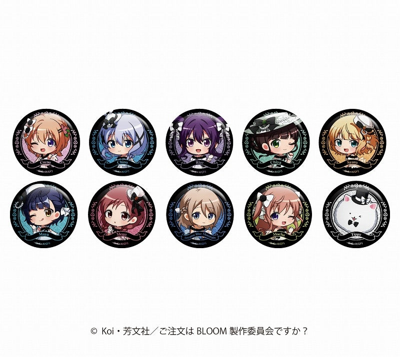 (1BOX=10)(Goods - Badge) Is the Order a Rabbit? BLOOM Chibi RandomButton Badge