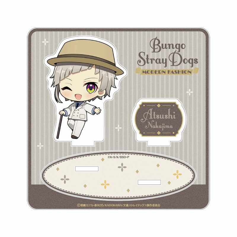 (Goods - Stand Pop) Bungo Stray Dogs Mini Acrylic Stand "Modern Fashion" Chibi Chara/Atsushi Nakajima