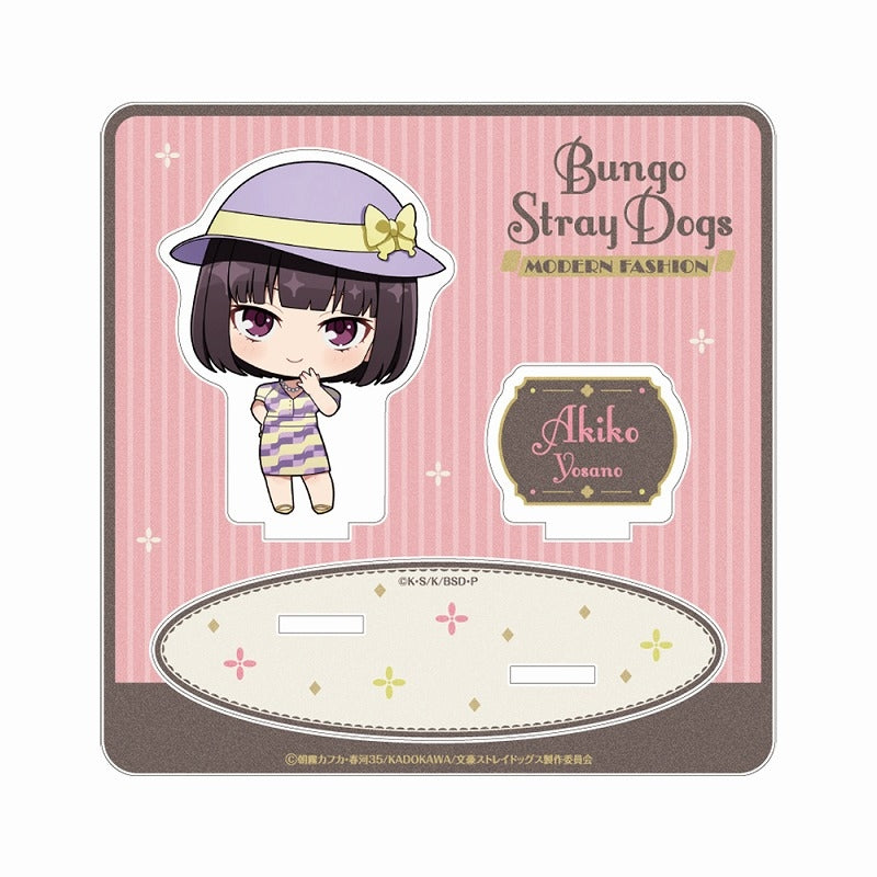 (Goods - Stand Pop) Bungo Stray Dogs Mini Acrylic Stand "Modern Fashion" Chibi Chara/Akiko Yosano