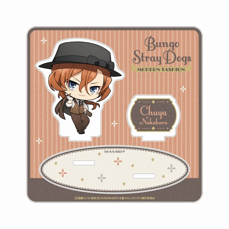 (Goods - Stand Pop) Bungo Stray Dogs Mini Acrylic Stand "Modern Fashion" Chibi Chara/Chuya Nakahara