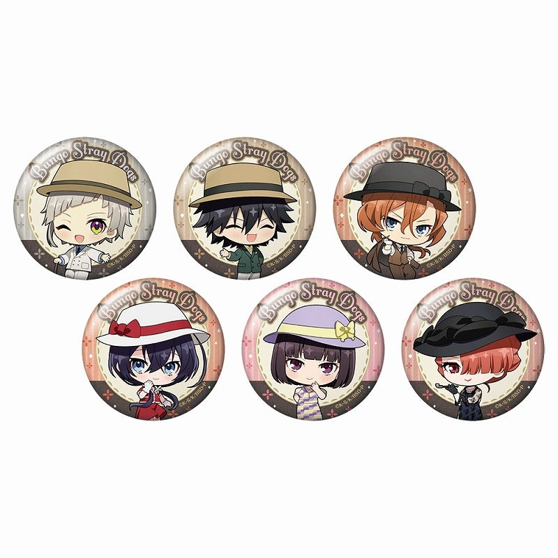 (1BOX=6)(Goods - Badge) Bungo Stray Dogs Trading Button Badge "Modern Fashion" Chibi Chara