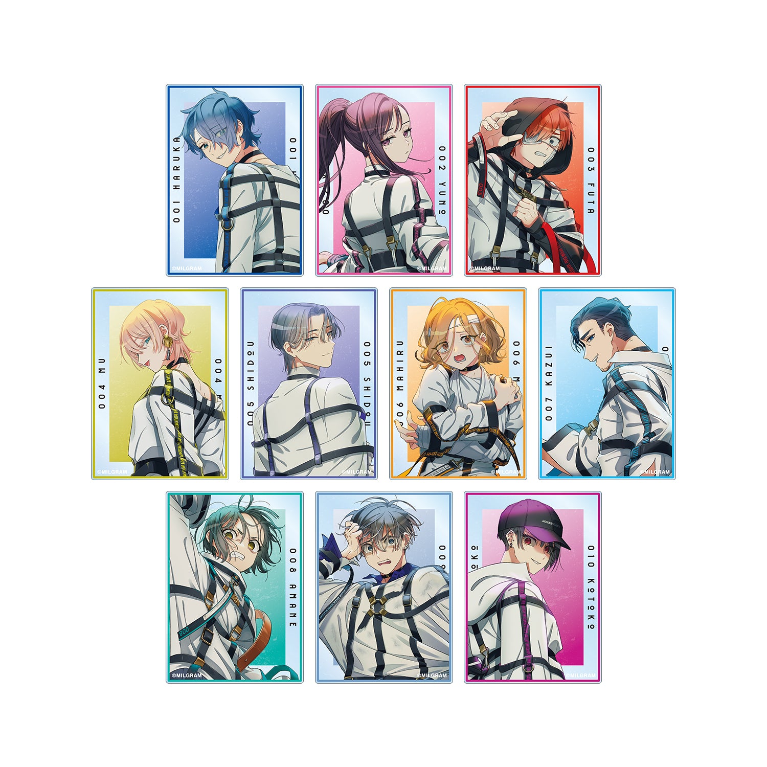 (1BOX=10)(Goods - Card) MILGRAM The Second Trial Cover Art ver. Trading Acrylic Card