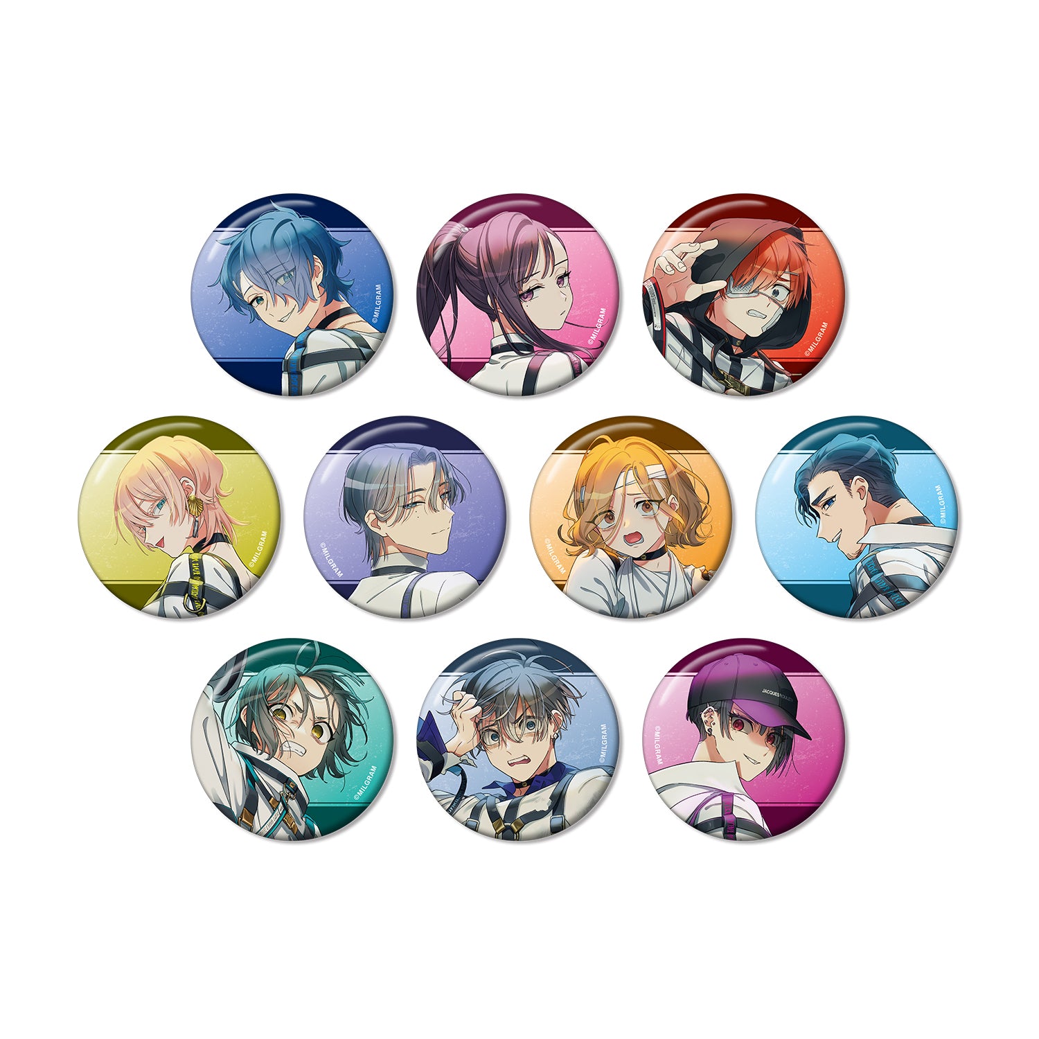 (1BOX=10)(Goods - Badge) MILGRAM The Second Trial Cover Art ver. Trading Button Badge