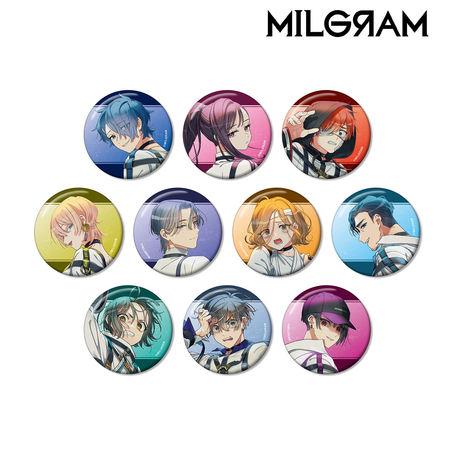 (1BOX=10)(Goods - Badge) MILGRAM The Second Trial Cover Art ver. Trading Button Badge