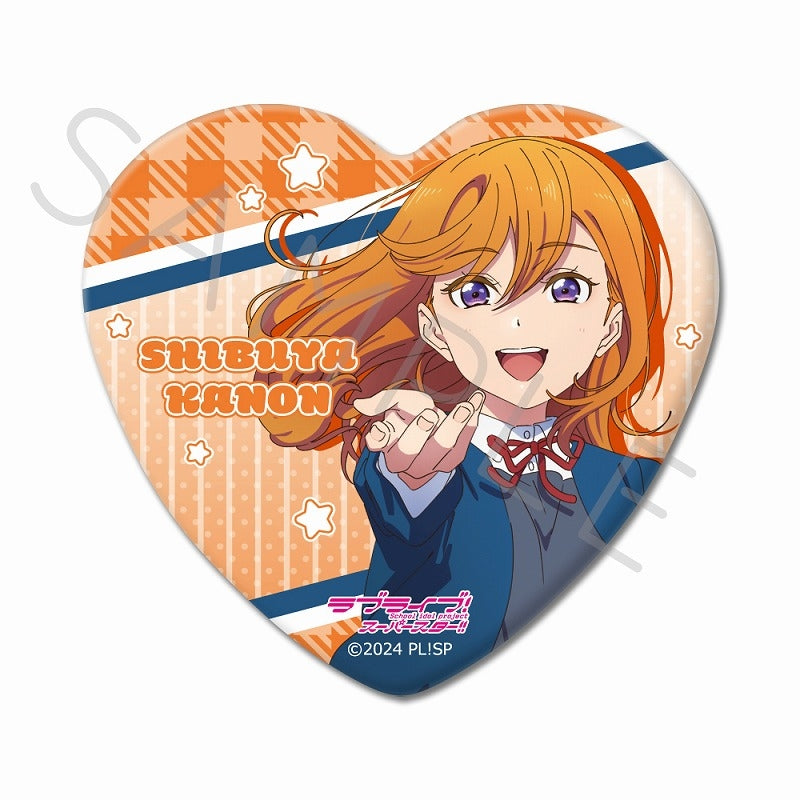 (Goods - Badge) Love Live! Superstar!! Heart-shaped Button Badge SA (Kanon Shibuya)