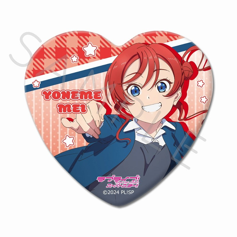 (Goods - Badge) Love Live! Superstar!! Heart-shaped Button Badge SG (Mei Yoneme)